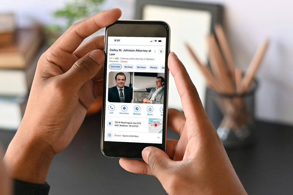 GBP-ContentPosting-mobile-1024×683 GBP profile on mobile screen