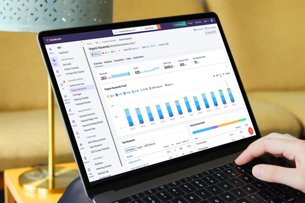 KW-SemRush-Laptop-1024×683 SEM Rush screen on laptop